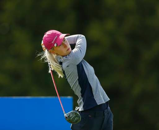 29th August 2024; The O& x2019;Meara Course at Carton House, Maynooth, County Kildare, Ireland; KPMG Womens Irish Open Golf, Round 1; Tereza Melecka (CZE) teeing off on the 17th hole  ActionPlus12686932 PeterxFitzpatrick