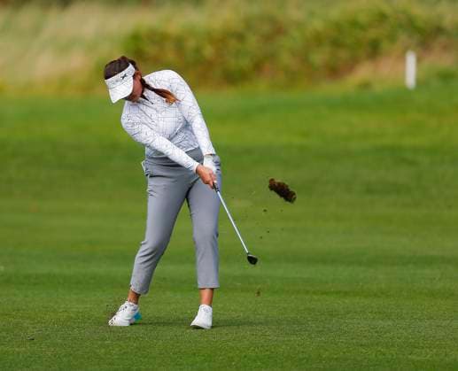 29th August 2024; The O& x2019;Meara Course at Carton House, Maynooth, County Kildare, Ireland; KPMG Womens Irish Open Golf, Round 1; Trichat Cheenglab (TSA) plays her third shot from the rough on the 1st hole  ActionPlus12686956 PeterxFitzpatrick