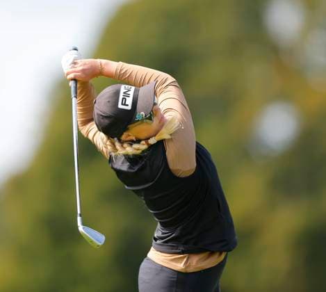 29th August 2024; The O& x2019;Meara Course at Carton House, Maynooth, County Kildare, Ireland; KPMG Womens Irish Open Golf, Round 1; Kristin Sim (NOR) tees off on the 2nd hole  ActionPlus12686967 PeterxFitzpatrick