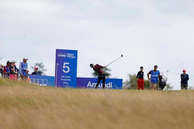 29th August 2024; The O& x2019;Meara Course at Carton House, Maynooth, County Kildare, Ireland; KPMG Womens Irish Open Golf, Round 1; Players teeing off on the 5th hole  ActionPlus12686983 PeterxFitzpatrick