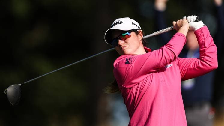 2024 KPMG Women s Irish Open, Carton House, Kildare 30 8 2024 Leona Maguire tees off on the 13th Leona Maguire tees off on the 13th 30 8 2024  Copyright: x INPHO BenxBradyx BB4_1269
