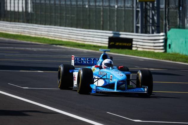 Benetton B198 - Playlife - Mild Seven Benetton Playlife from the 1998 F1 World Championship, WM, Weltmeisterschaft action during the Formula 1 Pirelli Gran Premio d’Italia 2024, Italian Grand Prix 2024, 16th round of the 2024 Formula One World Championship from August 30 to September 1, 2024 on the Autodromo Nazionale Monza, in Monza, Italy - F1 - ITALIAN GRAND PRIX 2024 DPPI Panoramic  240830_R16_ITALIA_DP_FG0O2664