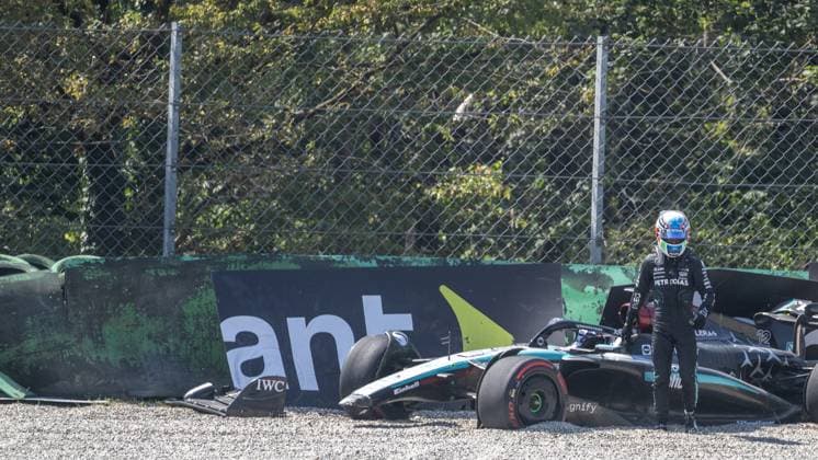 NÃ‚Â°12 Andrea Kimi Antonelli -ITA- Mercedes AMG PETRONAS Formula One Team during Formula 1 - Pirelli Gran Premio d Italia 2024 - Practice 1 and Practice 2, Formula 1 Championship in Monza, Italy, August 30 2024  Copyright: xOttoxMoretti IPAxSportx xipa-agex xx IPA_49194329 IPA_Agency_IPA49194329