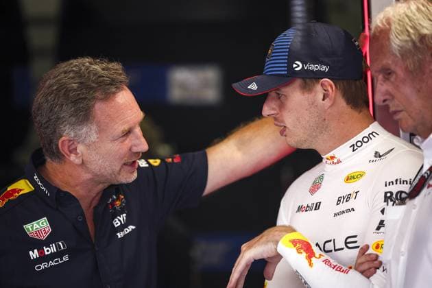 VASSEUR Frédéric (fra), Team Principal & General Manager of the Scuderia Ferrari, VERSTAPPEN Max (ned), Red Bull Racing RB20 and MARCOS PADROS Xavier, Scuderia Ferrari Race Engine of Charles Leclerc, portrait during the Formula 1 Pirelli Gran Premio d’Italia 2024, Italian Grand Prix 2024, 16th round of the 2024 Formula One World Championship, WM, Weltmeisterschaft from August 30 to September 1, 2024 on the Autodromo Nazionale Monza, in Monza, Italy - F1 - ITALIAN GRAND PRIX 2024 DPPI Panoramic 240830_R16_ITALIA_DP_EA024712
