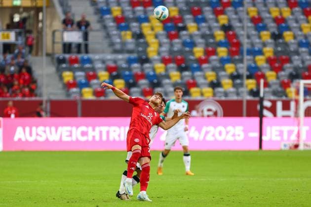Fortuna Duesseldorf vs Hannover 96, Soccer, 2 Bundesliga, Matchday 4, Season 2024 2025, 30 08 2024 DFL REGULATIONS PROHIBIT ANY USE OF PHOTOGRAPHS AS IMAGE SEQUENCES AND OR QUASI VIDEO Foto kolbert press Ant Palmer Merkur Spiel Arene NRW Germany Copyright: xkolbert-press AntxPalmerx