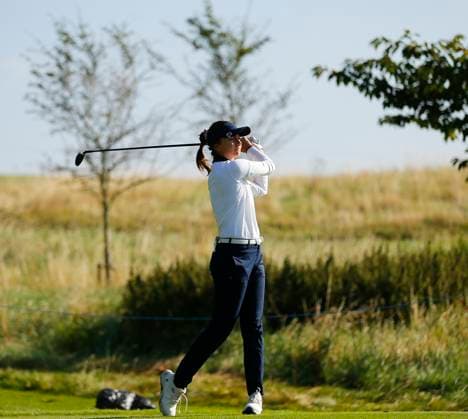 30th August 2024; The O& x2019;Meara Course at Carton House, Maynooth, County Kildare, Ireland; KPMG Womens Irish Open Golf, Round 2; Karla Davidson Spilkvos (CZE) tees off on the 13th hole  ActionPlus12687026 PeterxFitzpatrick