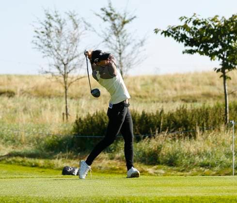 30th August 2024; The O& x2019;Meara Course at Carton House, Maynooth, County Kildare, Ireland; KPMG Womens Irish Open Golf, Round 2; Anne Van Dam (NED) tees off on the 13th hole  ActionPlus12687027 PeterxFitzpatrick