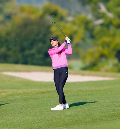 30th August 2024; The O& x2019;Meara Course at Carton House, Maynooth, County Kildare, Ireland; KPMG Womens Irish Open Golf, Round 2; Annabel Dmmock (ENG) plays her second shot onto the 12th green  ActionPlus12687053 PeterxFitzpatrick