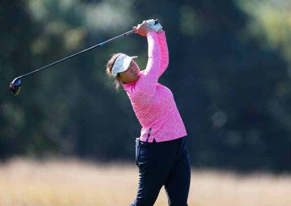 30th August 2024; The O& x2019;Meara Course at Carton House, Maynooth, County Kildare, Ireland; KPMG Womens Irish Open Golf, Round 2; Trichat Cheenglab (THA) Tees off on the 17th hole  ActionPlus12687088 PeterxFitzpatrick