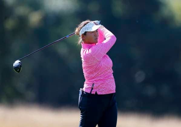 30th August 2024; The O& x2019;Meara Course at Carton House, Maynooth, County Kildare, Ireland; KPMG Womens Irish Open Golf, Round 2; Trichat Cheenglab (THA) Watches her tee shot on the 17th hole  ActionPlus12687090 PeterxFitzpatrick