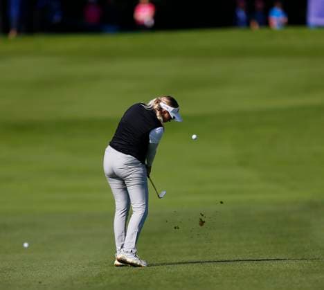 30th August 2024; The O& x2019;Meara Course at Carton House, Maynooth, County Kildare, Ireland; KPMG Womens Irish Open Golf, Round 2; Kristin Sim (NOR) player a shot from the 17th fairway  ActionPlus12687094 PeterxFitzpatrick
