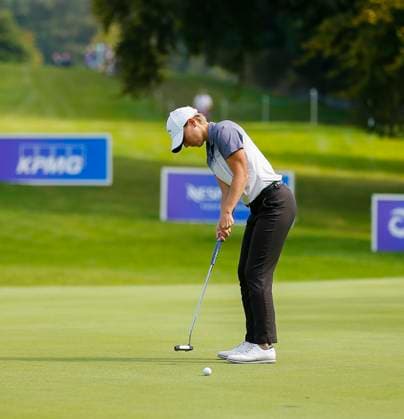 30th August 2024; The O& x2019;Meara Course at Carton House, Maynooth, County Kildare, Ireland; KPMG Womens Irish Open Golf, Round 2; Dorota Zalewska (POL) putts on the 17th green  ActionPlus12687043 PeterxFitzpatrick