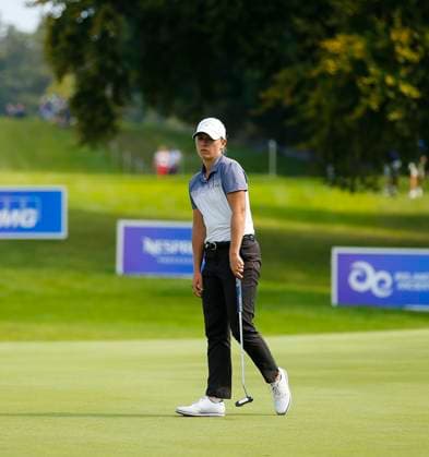 30th August 2024; The O& x2019;Meara Course at Carton House, Maynooth, County Kildare, Ireland; KPMG Womens Irish Open Golf, Round 2; Dorota Zalewska (POL) reacts to a missed putt on the 17th green  ActionPlus12687044 PeterxFitzpatrick