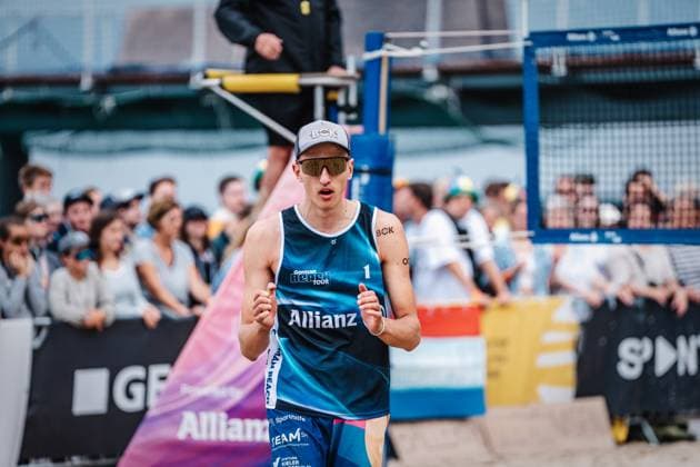 Beach volleyball men Allianz German Beach Tour German Beach Volleyball Championship 2024 30 08 2024 Momme Lorenz Timmendorfer Strand Ahmann Hager Arena Schleswig Holstein Germany