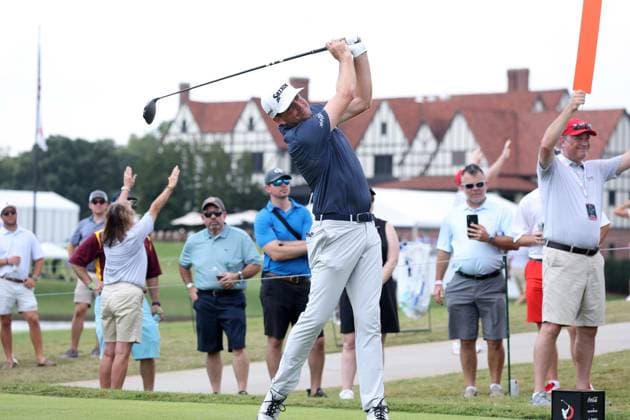 ATLANTA, GA - AUGUST 30: Keegan Bradley (USA) during the opening round of the 2024 FedExCup Playoffs Tour Championship on August 30, 2024 at East Lake Golf Club in Atlanta, Georgia. (Photo by Michael Wade Icon Sportswire) GOLF: AUG 30 PGA, Golf Herren FedExCup Playoffs - TOUR Championship EDITORIAL USE ONLY Icon08302415