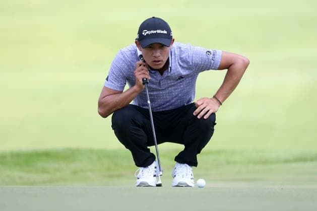 ATLANTA, GA - AUGUST 30: Colin Morikawa (USA) during the opening round of the 2024 FedExCup Playoffs Tour Championship on August 30, 2024 at East Lake Golf Club in Atlanta, Georgia. (Photo by Michael Wade Icon Sportswire) GOLF: AUG 30 PGA, Golf Herren FedExCup Playoffs - TOUR Championship EDITORIAL USE ONLY Icon08302430
