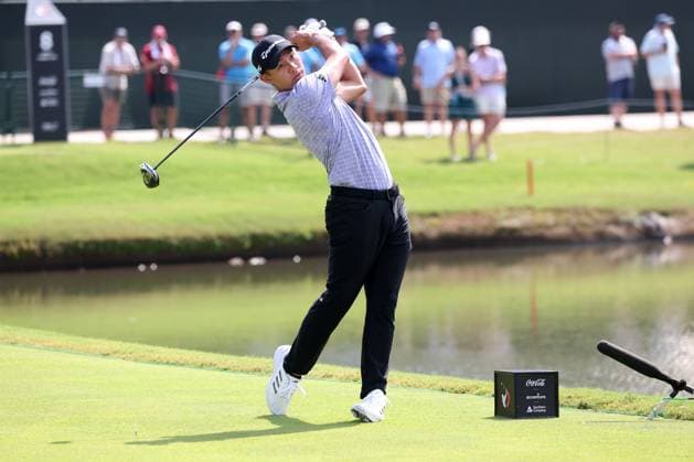 ATLANTA, GA - AUGUST 30: Colin Morikawa (USA) during the opening round of the 2024 FedExCup Playoffs Tour Championship on August 30, 2024 at East Lake Golf Club in Atlanta, Georgia. (Photo by Michael Wade Icon Sportswire) GOLF: AUG 30 PGA, Golf Herren FedExCup Playoffs - TOUR Championship EDITORIAL USE ONLY Icon08302432