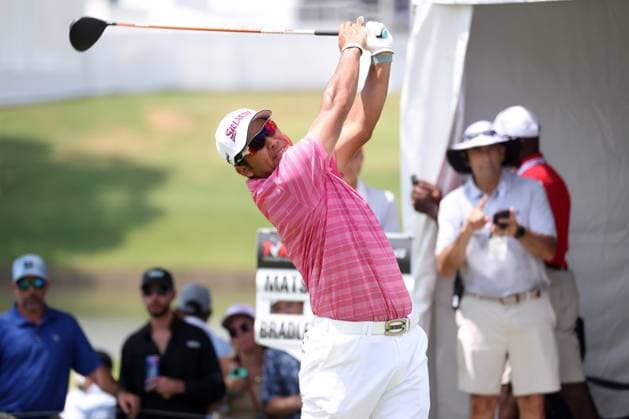 ATLANTA, GA - AUGUST 30: Hideki Matsuyama (JAP) during the second round of the 2024 FedExCup Playoffs Tour Championship on August 30, 2024 at East Lake Golf Club in Atlanta, Georgia. (Photo by Michael Wade Icon Sportswire) GOLF: AUG 30 PGA, Golf Herren FedExCup Playoffs - TOUR Championship EDITORIAL USE ONLY Icon08302463