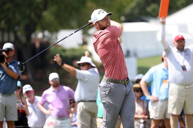 ATLANTA, GA - AUGUST 30: Sam Burns (USA) during the second round of the 2024 FedExCup Playoffs Tour Championship on August 30, 2024 at East Lake Golf Club in Atlanta, Georgia. (Photo by Michael Wade Icon Sportswire) GOLF: AUG 30 PGA, Golf Herren FedExCup Playoffs - TOUR Championship EDITORIAL USE ONLY Icon08302464