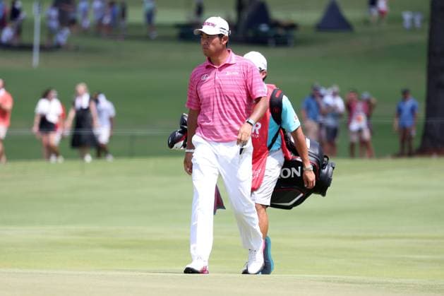 ATLANTA, GA - AUGUST 30: Hideki Matsuyama (JAP) during the second round of the 2024 FedExCup Playoffs Tour Championship on August 30, 2024 at East Lake Golf Club in Atlanta, Georgia. (Photo by Michael Wade Icon Sportswire) GOLF: AUG 30 PGA, Golf Herren FedExCup Playoffs - TOUR Championship EDITORIAL USE ONLY Icon08302465