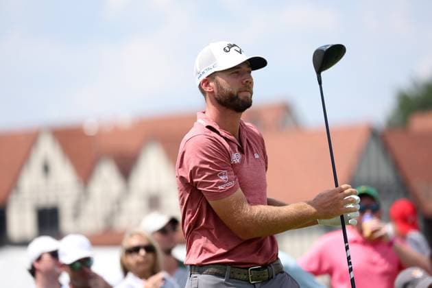 ATLANTA, GA - AUGUST 30: Sam Burns (USA) during the second round of the 2024 FedExCup Playoffs Tour Championship on August 30, 2024 at East Lake Golf Club in Atlanta, Georgia. (Photo by Michael Wade Icon Sportswire) GOLF: AUG 30 PGA, Golf Herren FedExCup Playoffs - TOUR Championship EDITORIAL USE ONLY Icon08302467