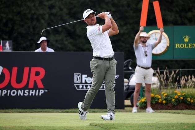 ATLANTA, GA - AUGUST 30: Xander Schauffele (USA) during the second round of the 2024 FedExCup Playoffs Tour Championship on August 30, 2024 at East Lake Golf Club in Atlanta, Georgia. (Photo by Michael Wade Icon Sportswire) GOLF: AUG 30 PGA, Golf Herren FedExCup Playoffs - TOUR Championship EDITORIAL USE ONLY Icon08302487