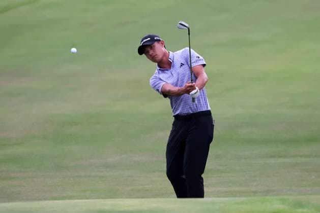 ATLANTA, GA - AUGUST 30: Colin Morikawa (USA) during the second round of the 2024 FedExCup Playoffs Tour Championship on August 30, 2024 at East Lake Golf Club in Atlanta, Georgia. (Photo by Michael Wade Icon Sportswire) GOLF: AUG 30 PGA, Golf Herren FedExCup Playoffs - TOUR Championship EDITORIAL USE ONLY Icon08302495