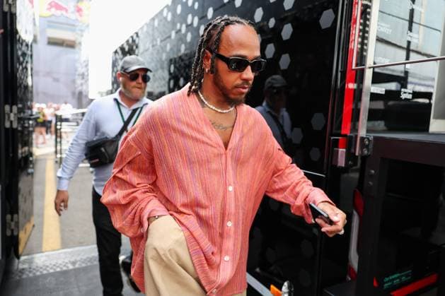 Lewis Hamilton Mercedes AMG arrives in paddock, Paddock, 3 Free Practice, Italian Grand Prix, Motorsport, Men, Formula 1, 31 08 2024 Monza Lombardy Italy Copyright: xkolbert-press ChristianxKolbertx