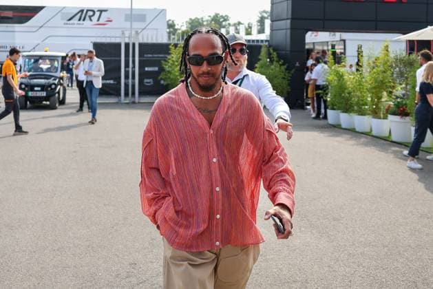 Lewis Hamilton Mercedes AMG arrives in paddock, Paddock, 3 Free Practice, Italian Grand Prix, Motorsport, Men, Formula 1, 31 08 2024 Monza Lombardy Italy Copyright: xkolbert-press ChristianxKolbertx