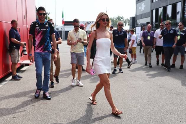F1 Italian Grand Prix 2024 Practice 3 Esteban Ocon of Alpine and Flavy Barla before third practice ahead of the Formula 1 Italian Grand Prix at Autodromo Nazionale di Monza in Monza, Italy on August 31, 2024. Monza Italy  Copyright: xJakubxPorzyckix originalFilename:porzycki-f1italia240831_npS4V.jpg