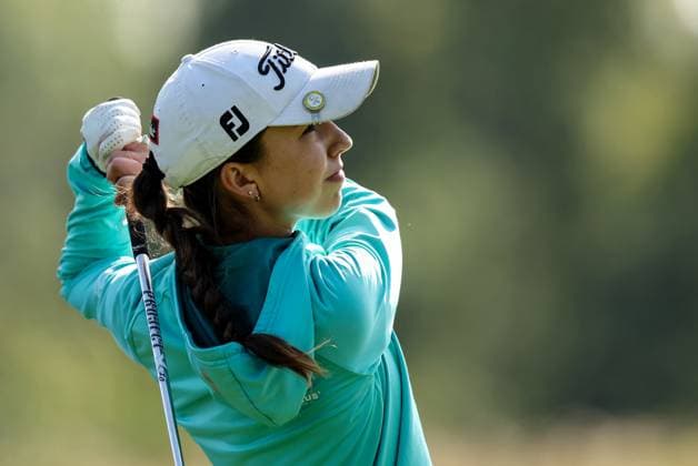 2024 KPMG Women s Irish Open - Pro Am, Carton House, Kildare 31 8 2024 Anna Abom tees off the 7th Anna Abom tees off the 7th 31 8 2024  Copyright: x INPHO BenxBradyx BB4_3396