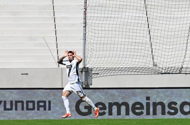 Soccer 2 Bundesliga Season 2024 25 31 08 2024 Ursapharm Arena SV Elversberg elv SV Darmstadt 98 da Goalscorer to 1 0 Luca SCHNELLBACHER SV Elversberg Soccer 2 Bundesliga SV Elversberg