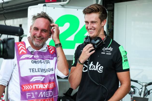 MONTAGNY Franck (fra), TV presenter of Canal+, POURCHAIRE Théo (fra), Reserve Driver of Stake F1 Team Kick Sauber, portrait, during the Formula 1 Pirelli Gran Premio d’Italia 2024, Italian Grand Prix 2024, 16th round of the 2024 Formula One World Championship, WM, Weltmeisterschaft from August 30 to September 1, 2024 on the Autodromo Nazionale Monza, in Monza, Italy - F1 - ITALIAN GRAND PRIX 2024 DPPI Panoramic 240831_R16_ITALIA_DP_FG005369