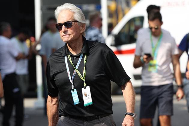 31 08 2024, xsvx, Motorsport FIA Formula 1, Grand Prix of Italy 2024 emspor, v l actor Michael Douglas FIA REGULATIONS PROHIBIT ANY USE OF PHOTOGRAPHS as IMAGE SEQUENCES and or QUASI VIDEO Monza