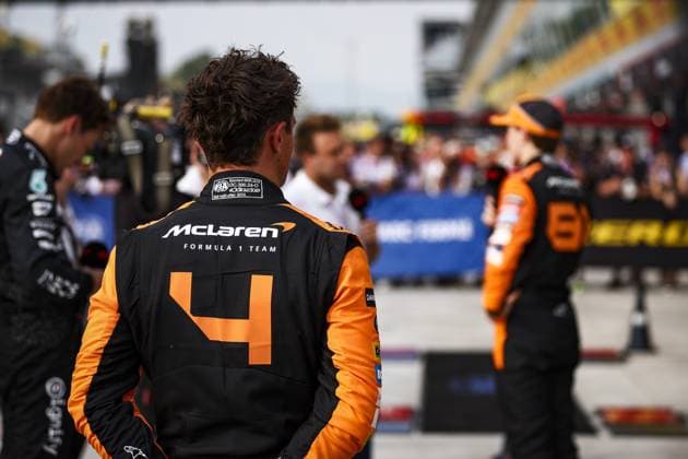NORRIS Lando (gbr), McLaren F1 Team MCL38, portrait during the Formula 1 Pirelli Gran Premio d’Italia 2024, Italian Grand Prix 2024, 16th round of the 2024 Formula One World Championship, WM, Weltmeisterschaft from August 30 to September 1, 2024 on the Autodromo Nazionale Monza, in Monza, Italy - F1 - ITALIAN GRAND PRIX 2024 DPPI Panoramic  240831_R16_ITALIA_DP_EA029320