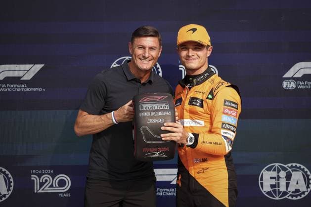 NORRIS Lando (gbr), McLaren F1 Team MCL38, portrait during the Formula 1 Pirelli Gran Premio d’Italia 2024, Italian Grand Prix 2024, 16th round of the 2024 Formula One World Championship, WM, Weltmeisterschaft from August 30 to September 1, 2024 on the Autodromo Nazionale Monza, in Monza, Italy - F1 - ITALIAN GRAND PRIX 2024 DPPI Panoramic  240831_R16_ITALIA_DP_EA020171