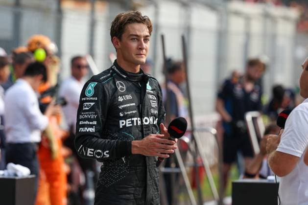 3 Starting position George Russell Mercedes AMG in race, Qualifying, Italian Grand Prix, Motorsport, Men, Formula 1, 31 08 2024 Monza Lombardy Italy Copyright: xkolbert-press ChristianxKolbertx