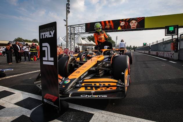 4 Lando Norris GBR, McLaren Formula 1 Team , F1 Grand Prix of Italy at Autodromo Nazionale Monza on August 31, 2024 in Monza, Italy Photo by HOCH ZWEI Monza Italy
