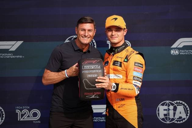 Javier Zanetti, 4 Lando Norris GBR, McLaren Formula 1 Team , F1 Grand Prix of Italy at Autodromo Nazionale Monza on August 31, 2024 in Monza, Italy Photo by HOCH ZWEI Monza Italy