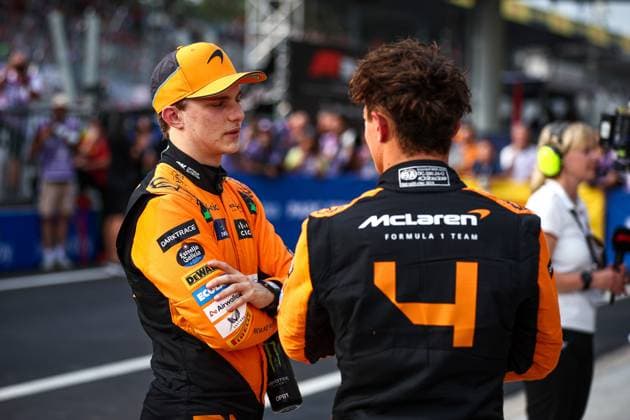 81 Oscar Piastri AUS, McLaren Formula 1 Team , 4 Lando Norris GBR, McLaren Formula 1 Team , F1 Grand Prix of Italy at Autodromo Nazionale Monza on August 31, 2024 in Monza, Italy Photo by HOCH ZWEI Monza Italy