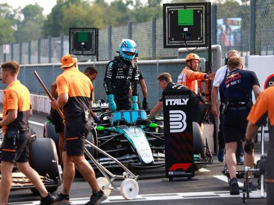 63 George Russell GBR, Mercedes AMG Petronas F1 Team , F1 Grand Prix of Italy at Autodromo Nazionale Monza on August 31, 2024 in Monza, Italy Photo by HOCH ZWEI Monza Italy