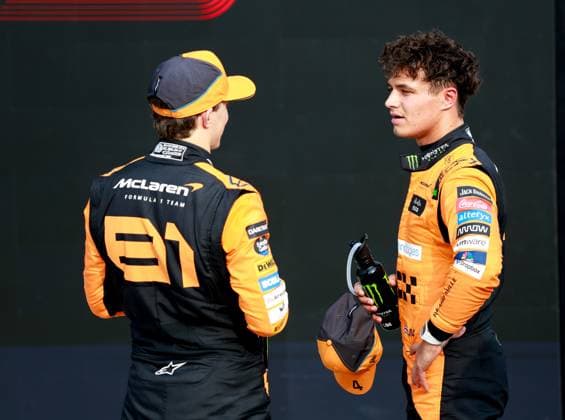 81 Oscar Piastri AUS, McLaren Formula 1 Team , 4 Lando Norris GBR, McLaren Formula 1 Team , F1 Grand Prix of Italy at Autodromo Nazionale Monza on August 31, 2024 in Monza, Italy Photo by HOCH ZWEI Monza Italy