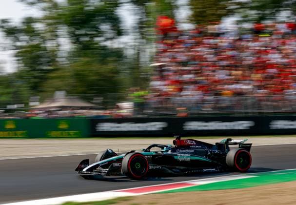 63 George Russell GBR, Mercedes AMG Petronas F1 Team , F1 Grand Prix of Italy at Autodromo Nazionale Monza on August 31, 2024 in Monza, Italy Photo by HOCH ZWEI Monza Italy