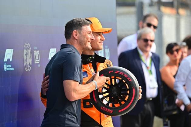 Monza: NoöÃ‚Â°4 Lando Norris GBR McLaren Formula 1 Team &amp; & xA;Javier Zanetti during Formula 1 - Pirelli Gran Premio d Italia 2024 - Qualifying, Formula 1 Championship in Monza, Italy, August 31 2024 - Formula 1 - Formula 1 - Pirelli Gran Premio d Italia 2024 - Qualifying  - ZUMAp169 20240831_zsa_p169_391 Copyright: xOttoxMoretti IPAxSportx