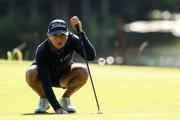 2024 KPMG Women s Irish Open - Pro Am, Carton House, Kildare 31 8 2024 Pauline Roussin-Bouchard lines up her shot on the 16th Pauline Roussin-Bouchard lines up her shot on the 16th 31 8 2024  Copyright: x INPHO BenxBradyx BB4_4653