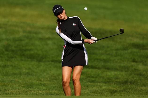 2024 KPMG Women s Irish Open - Pro Am, Carton House, Kildare 31 8 2024 Annabel Dimmock chips on to the 17th green Annabel Dimmock chips on to the 17th green 31 8 2024  Copyright: x INPHO BenxBradyx BB4_4656