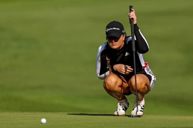 2024 KPMG Women s Irish Open - Pro Am, Carton House, Kildare 31 8 2024 Annabel Dimmock lines up her shot on the 17th green Annabel Dimmock lines up her shot on the 17th green 31 8 2024  Copyright: x INPHO BenxBradyx BB4_4659