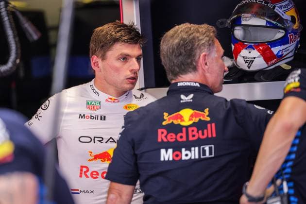 Foto IPP Enrico Schiavi Monza 31-08-2024 Formula 1 F1 Gran Premio di Italia 2024 FP3 nella foto: Max Verstappen - RedBull Racing con Christian Horner - RedBull Racing Monza italy  Copyright: xR4924_italyphotopressx