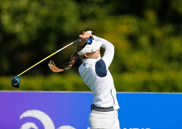 31st August 2024; The O& x2019;Meara Course at Carton House, Maynooth, County Kildare, Ireland; KPMG Womens Irish Open Golf, Round 3; Katja Poga& x10d;ar (SLO) tees off on the 1st hole  ActionPlus12688171 PeterxFitzpatrick