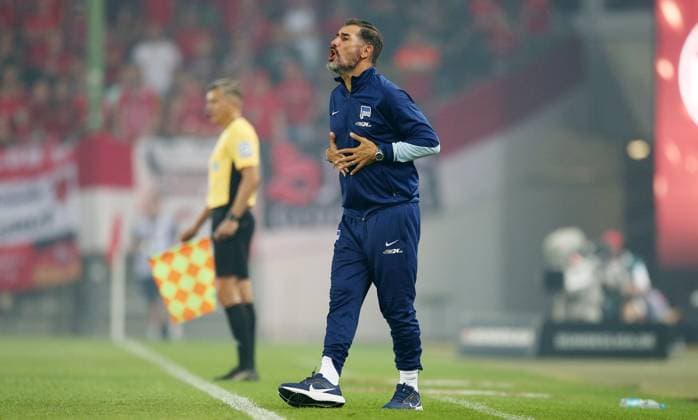Cristian Fiel Coach, Hertba BSC Berlin 31 08 2024, Football, 2 Bundesliga, FC Kaiserslautern Hertha BSC Berlin, Matchday 4, Season 2024 25, Fritz Walter Stadion, Kaiserslautern, Germany, Photo Michael Deines PROMEDIAFOTO, DFB DFL regulations prohibit any use of photographs as image sequences and or quasi video FC Kaiserslautern Hertha BSC Berlin